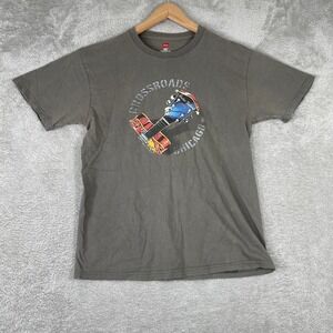 Crossroads Guitar Festival Shirt Mens Medium Gray Chicago Concert Tee